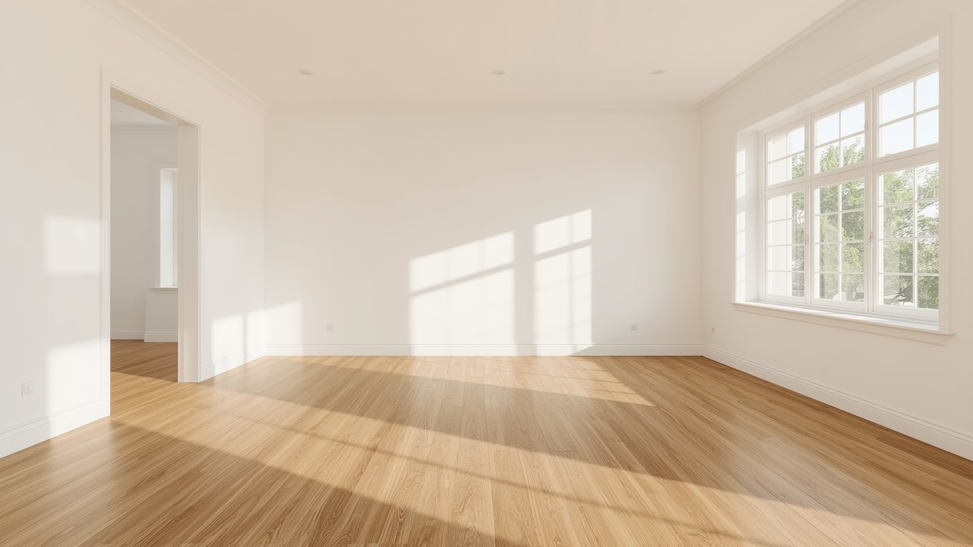 Empty multi-room residential home interior ready for move out inspection